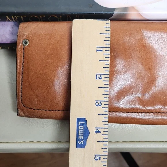 Vintage Handmade Brown Leather Wallet W/ Embossed Tropical Fantasy Dolphin - Picture 3 of 7